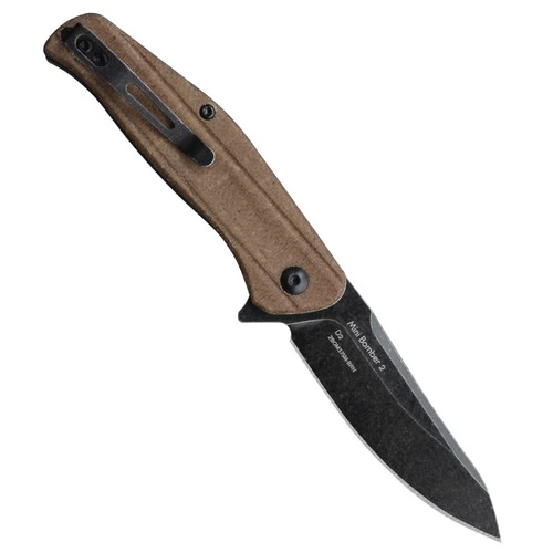 Black Tusk Mini Bomber 2 Micarta Brown (2BOM375M-BRN) - Image 2