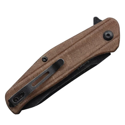 Black Tusk Mini Bomber 2 Micarta Brown (2BOM375M-BRN) - Image 4