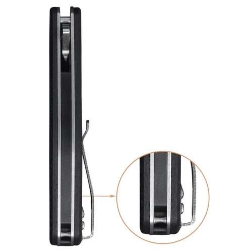 Black Tusk Mini Bomber 2 Micarta Black (2BOM375M-BW) - Image 6