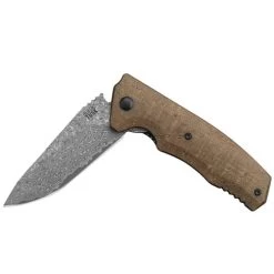 Black Tusk Mesa 2 Micarta Brown Damascus Clad (2MES413G-MI) -CRKT Store 2MES413G MI Black Tusk Mesa 2 Vg10 Micarta Brown 888664 3 34334.1669923855