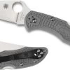 Spyderco Delica 4 Grey FRN Plain Edge (C11FPGY)