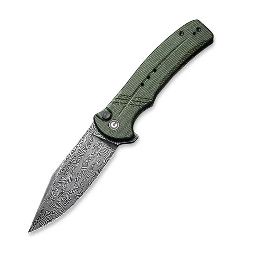 CIVIVI Cogent Green Micarta Damascus Clad (C20038D-DS1) 1 CIVIVI Cogent Green Micarta Damascus Clad (C20038D-DS1)