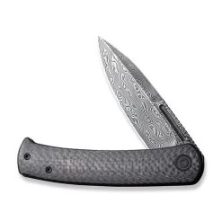 CIVIVI Caetus Twill Carbon Fiber Black Damascus Clad (C21025C-DS1) -CRKT Store C21025C DS1 CIVIVI Caetus Twill CF Black WE230124 3 16360.1689291402