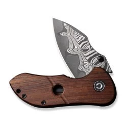 CIVIVI Gordo Guibourtia Wood Damascus Clad (C22018C-DS1) -CRKT Store C22018C DS1 CIVIVI Gordo Wood Damascus WE230063 3 89135.1685392969
