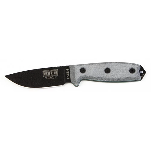 ESEE-3 Black Plain Edge Micarta (ESEE-3P-KO) 1 ESEE-3 Black Plain Edge Micarta (ESEE-3P-KO)