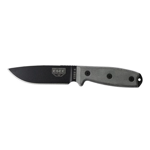 ESEE-4 Black Plain Edge Micarta With Black Sheath (ESEE-4P-B) 1 ESEE-4 Black Plain Edge Micarta With Black Sheath (ESEE-4P-B)