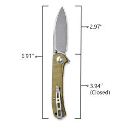 SENCUT Scepter Micarta Olive (SA03E) -CRKT Store SA03E Sencut Scepter Micarta Olive WE220140 4 52736.1660771107