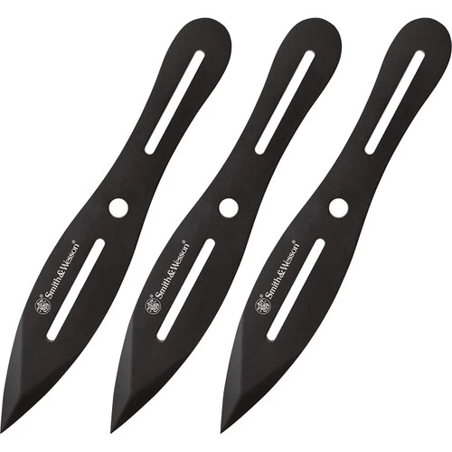Smith & Wesson Bullseye Throwing Knives Black 8" 3Pc (SWTK8BCP)