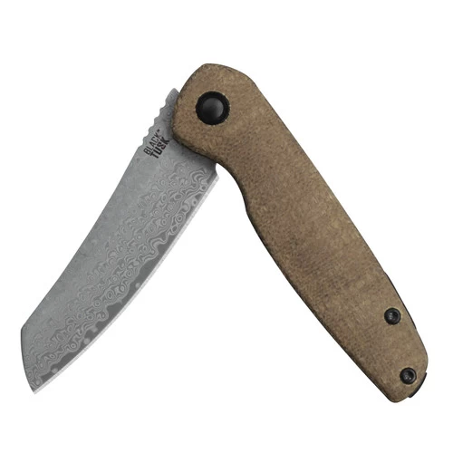 Black Tusk Turnpike Micarta Brown Damascus Clad (TU35-MI) - Image 3