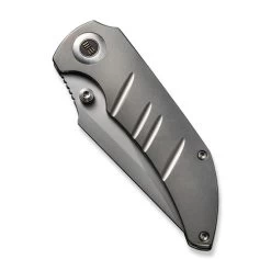 WE Knife Co Riff-Raff Grey Titanium Polished Bead Blasted (WE22020B-4) -CRKT Store WE22020B 4 WE Riff Raff Grey Ti Bead Blasted WE230029 3 55915.1682539035