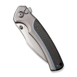 WE Knife Co Limited Edition Ziffius Grey Titanium Black Twill Carbon Fiber (WE22024A-2) -CRKT Store WE22024A 2 WE Knife Ziffius Grey TI Black CF WE220301 4 83168.1677193745