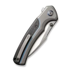 WE Knife Co Limited Edition Ziffius Grey Titanium Black Twill Carbon Fiber (WE22024A-2) -CRKT Store WE22024A 2 WE Knife Ziffius Grey TI Black CF WE220301 5 04380.1677193749